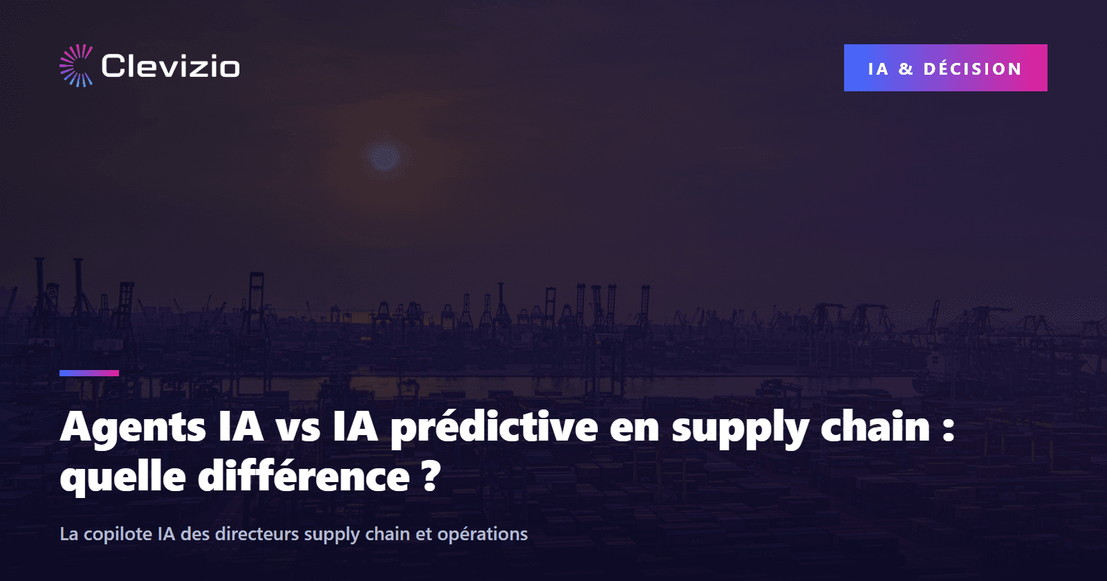 Agents IA vs IA prédictive en supply chain : quelle différence ?
