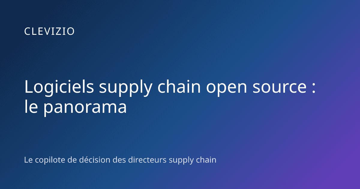 Logiciels supply chain open source : le panorama